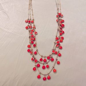 Anne Klein three strand statement necklace